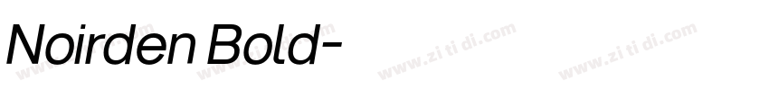 Noirden Bold字体转换 Noirden Bold字体转换